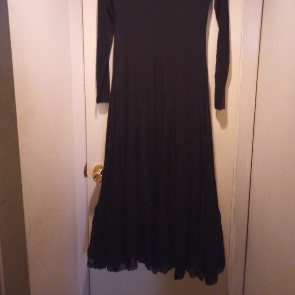 Newport News gorgeous long maxi dress blk size 12/14 New! - Picture 4 of 10
